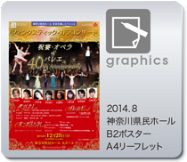 神奈川県民ホール「ファンタスティック・ガラコンサート2014」 B2ポスター・A4リーフレット