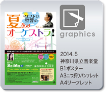 神奈川県立音楽堂 マエストロ聖響の夏休みオーケストラ！ B1ポスター・A3二つ折りパンフレット・A4リーフレット
